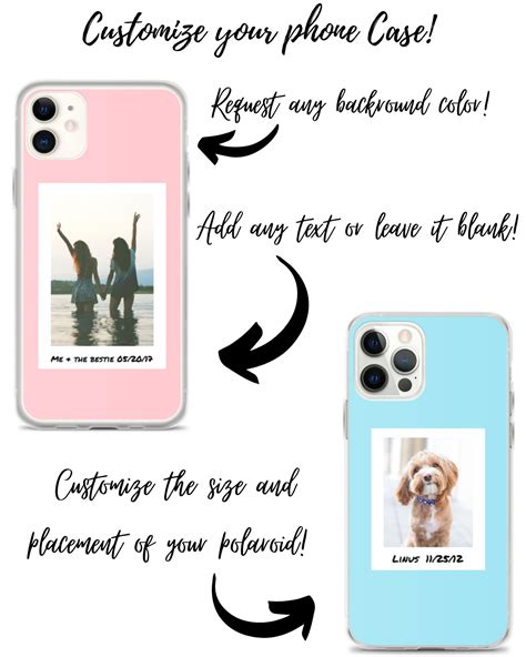 Custom Photo Iphone Case Custom Polaroid Phone Case Custom Etsy