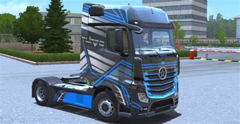 Mercedes Actros Skin TURBO Blue Truckers Of Europe 3 Skins