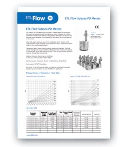 Low Flow Subsea Meters Etl Fluid Experts Ltd