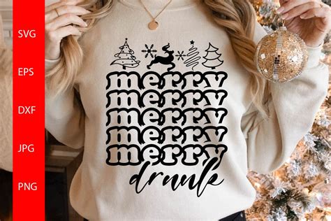 Merry Drunk Im Christmas Svg Christmas Shirt Svg Free For Commercial