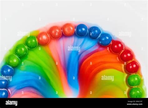 Skittles Rainbow Dome Bottom Half Horizontal Stock Photo Alamy