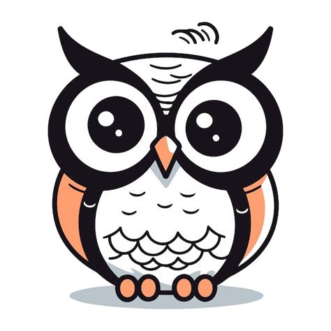 Illustration Vectorielle De Hibou Mignon Hibou De Dessin Anim Avec De