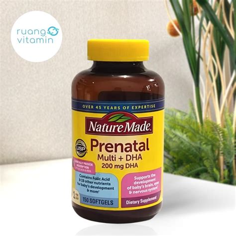 Jual Nature Made Prenatal Multi Dha 200mg 150 Softgels Shopee Indonesia