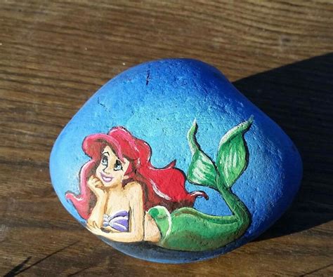 Disney Princess Little Mermaid Ariel Painted Rock Painted Rocks Rock