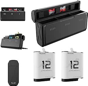 Telesin Pack Stamina Battery And Pocket Storage Charging Box Bundle