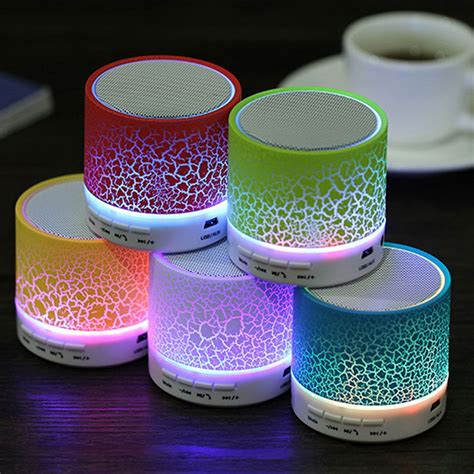 Portable A Mini Wireless Bluetooth Speaker Led Tf Usb Subwoofer