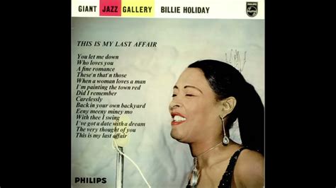 Billie Holiday This Is My Last Affair Lp Album Youtube