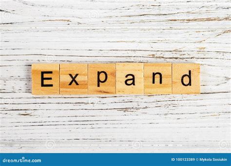 Expand Word Made With Wooden Blocks Concept Stock Image Image Of