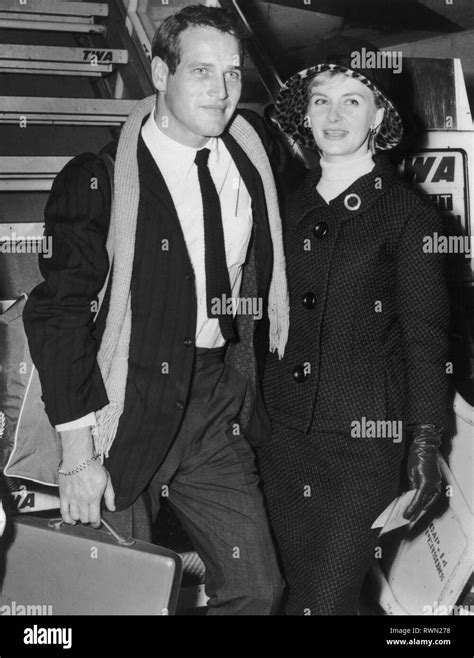 Paul Newman Wife Joanne Woodward Bound For Paris France 1960 File Reference 33751 521tha