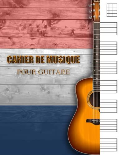 Cahier De Musique Pour Guitare Grand Format Avec 7 Tablatures Et 6