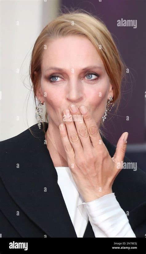 Uma Thurman Gestures As She Arrives For The Opening Night Of Charlie