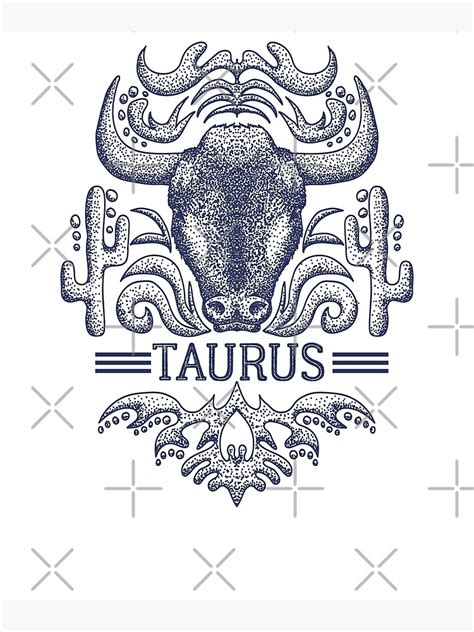 Taurus Zodiac Sign Vintage Poster By Allwellia Redbubble