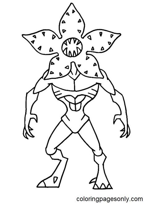 A Coloring Page With An Image Of A Monster In The Middle Of It S Body