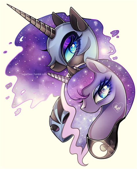 Princess Luna And Nightmare Moon By Sugar Deer On Deviantart