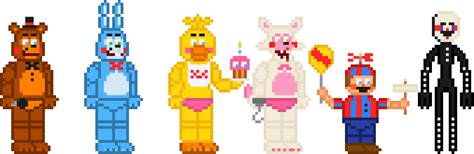 Fnaf 2 Toys Stylized Sprites By Crazycreeper529 On Deviantart