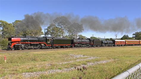 Steam Locomotives R766 5917 Sydney Goulburn April 2023 YouTube