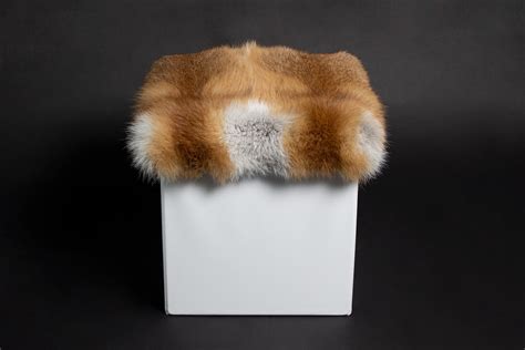 Real European Red Fox Fur Rest Seat International Furs