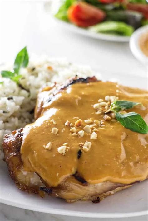 Grilled Chicken Breast with Spicy Peanut Sauce - Savor the Best