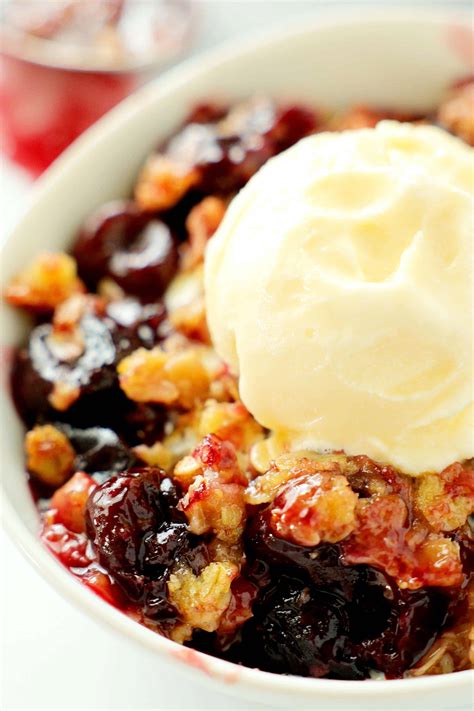 Easy Cherry Crisp Use Fresh Or Frozen Cherries The Anthony Kitchen