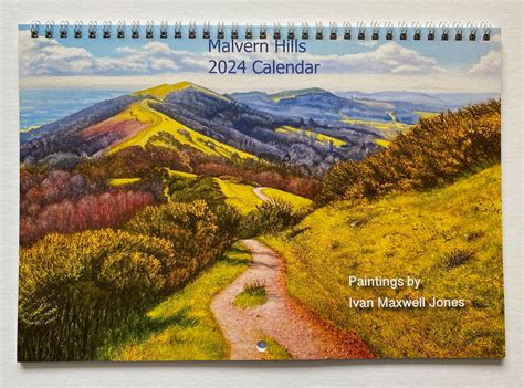 2024 Calendar Landscape Art Calendar Malvern Hills Ivan Etsy