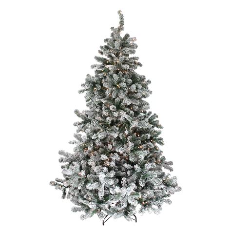 Northlight 65 Pre Lit Flocked Natural Emerald Artificial Christmas