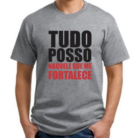 Camisa Mescla Infantil Tudo Posso Naquele Que Me Fortalece Elo