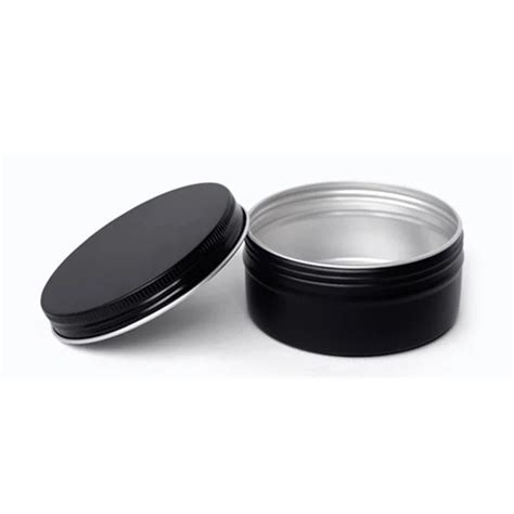 Metal Matte Black Round Aluminum Foil Seal Tin Jar Ml Cosmetic