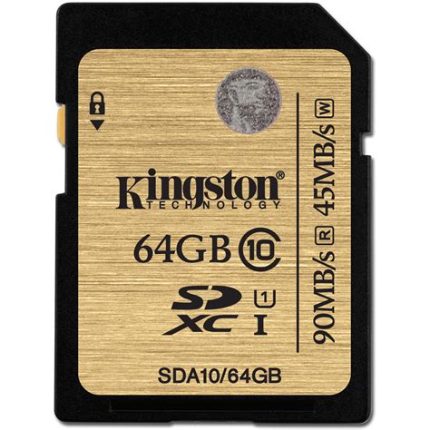 Kingston 64GB SDXC 300X Class 10 UHS 1 Memory Card SDA10 64GB