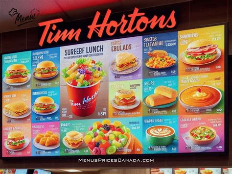 Tim Hortons Lunch Menu 2024 Updated