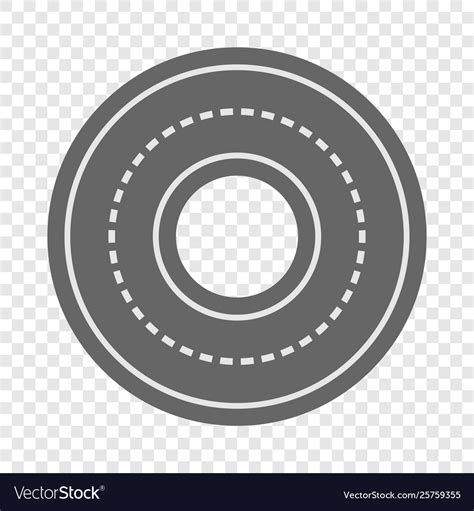 Circle Road Icon Cartoon Style Royalty Free Vector Image