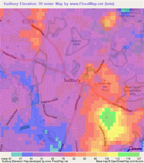 Elevation Of Sudburyus Elevation Map Topography Contour