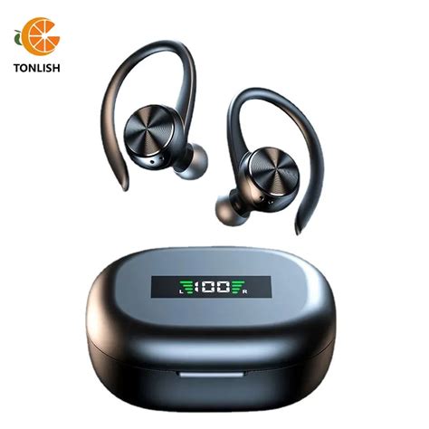 Tonlish R200 스포츠 블루투스 무선 헤드폰 Ipx5 방수 이어 후크 블루투스 이어폰 Hifi 스테레오 음악 이어버드