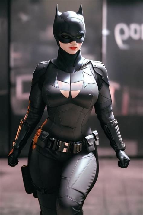 Girl Wearing Batman Suit Tensor Art