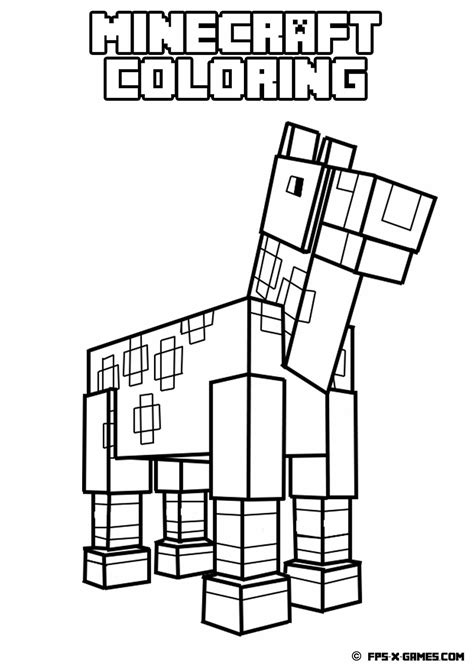 Minecraft Coloring Page Printable