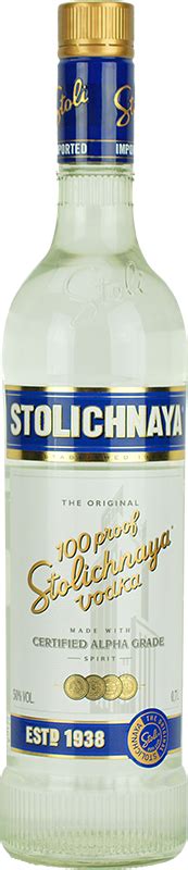 Stolichnaya 100 Proof Blue Label - Juleteagyd