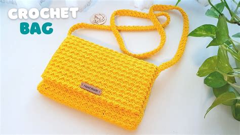 Diy Crochet Mini Sling Bag Crochet Crossbody Bag With Moss Stitch