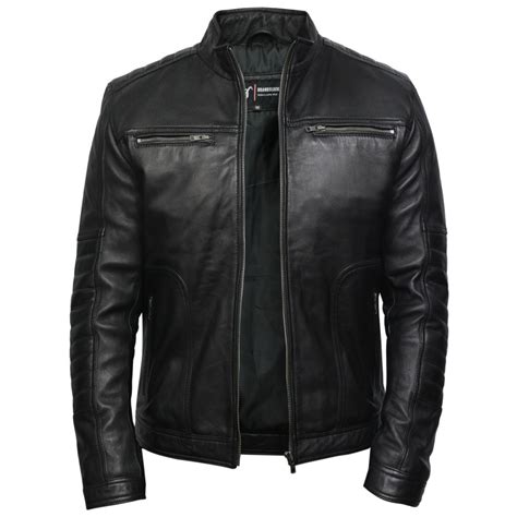 Leather Jacket Mens Real Soft Cowhide Leather Jacket For Men