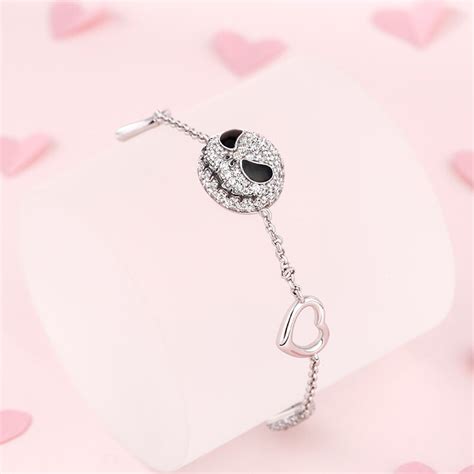 Jeulia Pumpkin King Pulsera De Plata De Ley Con Dise O De Calavera