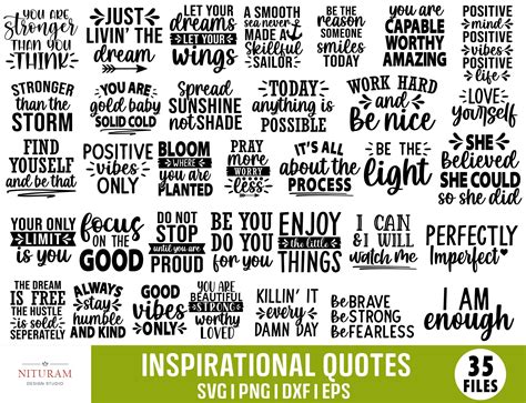 Cut File Cricut Motivational Svg Inspirational Quotes Svg Bundle ...