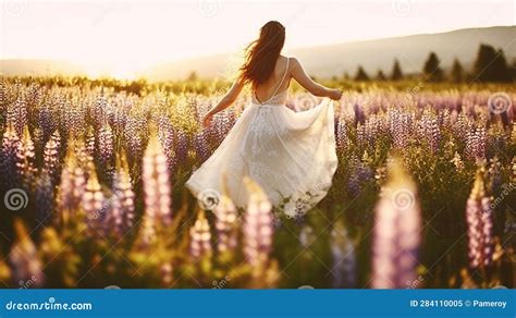 A Stunning Bride S Solo Dance Amidst Lupine Fields At Sunset