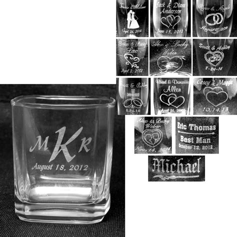 Personalized Whiskey Glasses Custom Engraved Wedding Party Groomsmen Glass Ts Ebay