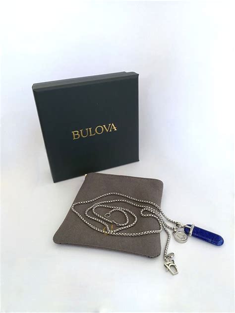 Bulova Lapis Lazuli Pendant Necklace Unisex Blue Lapis Etsy In