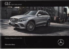 Preise Preisliste Mercedes GLC 2016 Histoquariat