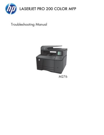 HP LaserJet Pro 200 Color MFP Troubleshooting Manual | Manualzz