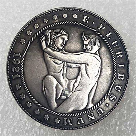 Momoky Challenge Coin Beautiful Girl And Devil Hobo Coin Funny