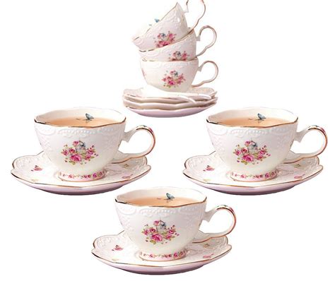 Jusalpha® 7 Oz Porcelain Tea Sets Flower Series Tea Cup