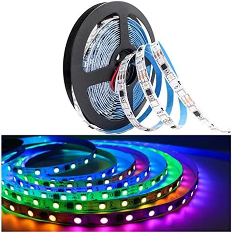 Tesfish V Ws Led Strip Lights Rgb Led Pixel Strip M Leds