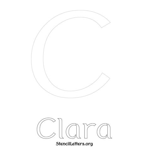 Clara Free Printable Name Stencils With 6 Unique Typography Styles And