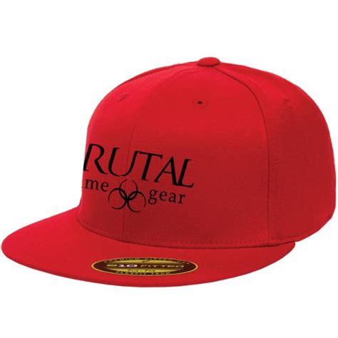 6210ff Brutal Logo Flexfit High Profile Flat Bill Cap Brutal Game