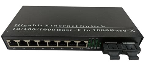 TRIOCM Gigabit Ethernet Fiber Switch 8 Ethernet + 2 Fiber Single Mode ...